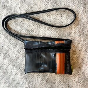 Black and Orange Crossbody Sling Bag
